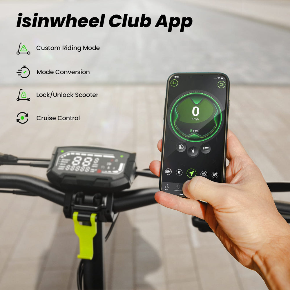 iSinwheel Skuter Elektryczny Terenowy D2 UrbanRover+ Elektromos Roller 1000W Összecsukható Off-Road, 55 km Hatótávolság, Erőteljes Motor