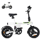 Cybercart Fehér U1 városi ingázó elektromos kerékpár, 350 W, összecsukható, CE tanúsítvánnyal rendelkező e-bike