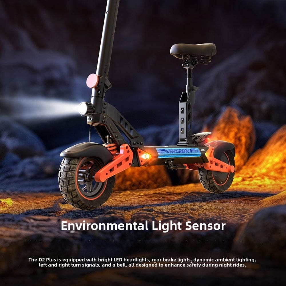 iSinwheel Skuter Elektryczny Terenowy D2Plus Elektromos Roller 1000W Összecsukható Off-Road, 60-65 km Hatótávolság, Erőteljes Motor