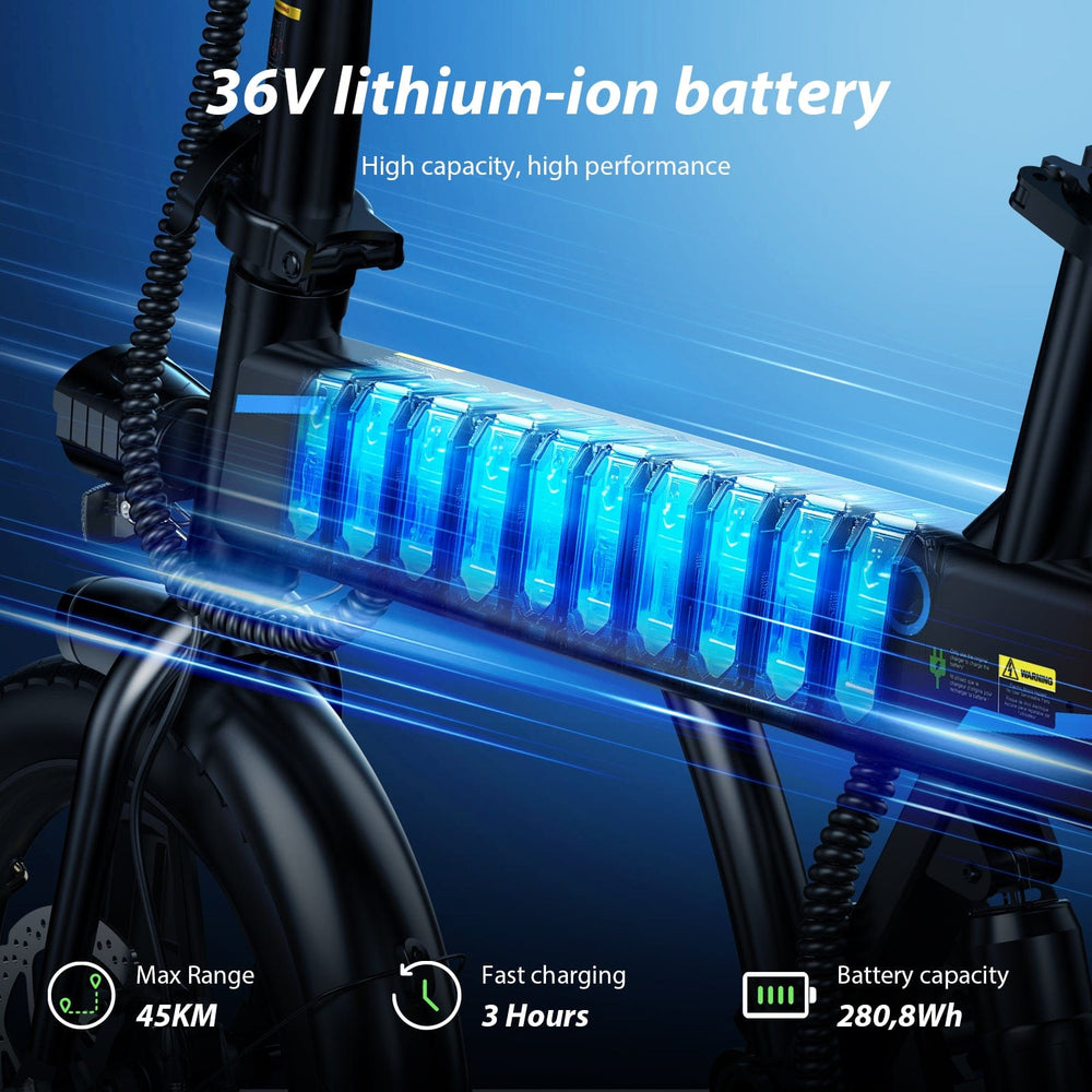 CyberCart Commuter E-Bike EB1 Elektromos Összecsukható Kerékpár 350W