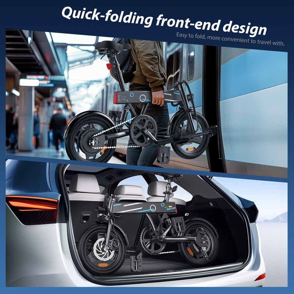 CyberCart Commuter E-Bike EB1 Elektromos Összecsukható Kerékpár 350W