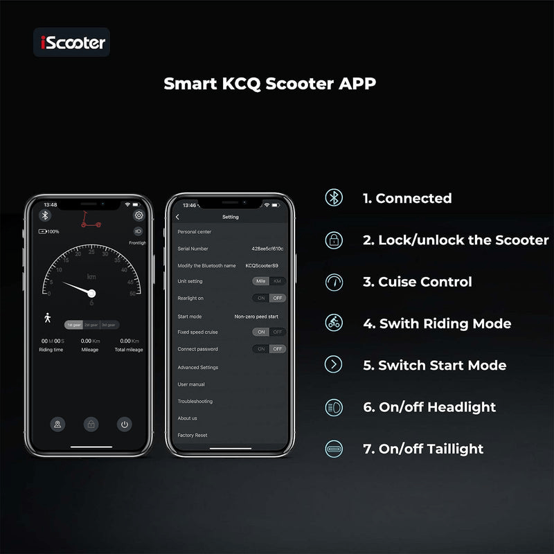 iScooter E-Scooter i9 Elektromos Roller 350W Összecsukható Városi Közlekedő E-Roller