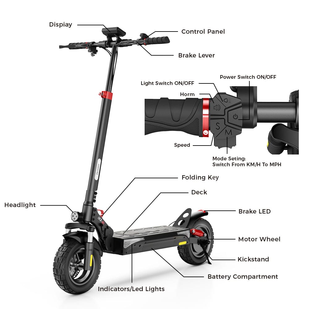 iScooter Off-Road E-Scooter iX3 iX3 elektromos roller, 800 W, összecsukható, terepre alkalmas e-roller