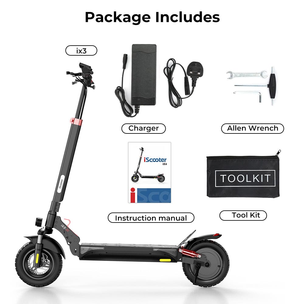 iScooter Off-Road E-Scooter iX3 iX3 elektromos roller, 800 W, összecsukható, terepre alkalmas e-roller