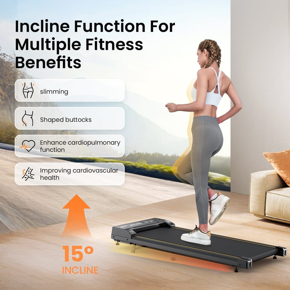 Jagjog Home Treadmill JT31 Otthoni Futópad Korlát Nélküli Kompakt Sétálópad 1-6 km/h CE-Tanúsítvánnyal Rendelkező Elektromos Sétálógép APP-pal