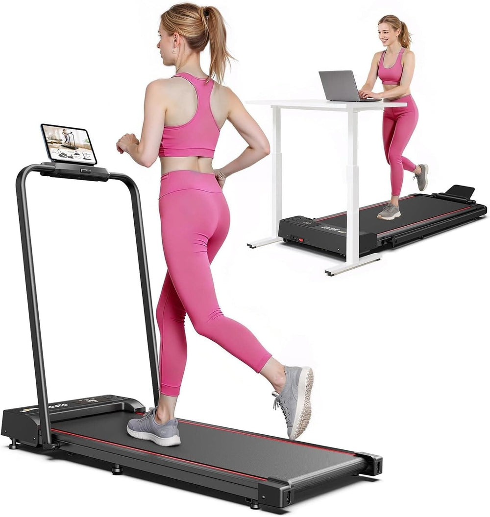 Jagjog Home Treadmill black-1 JT51 Otthoni Futópad Helytakarékos Összecsukható Kompakt Sétálópad Kormánnyal 10 km/h CE-Tanúsítvánnyal Rendelkező Elektromos