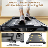 Jagjog Home Treadmill black-1 JT51 Otthoni Futópad Helytakarékos Összecsukható Kompakt Sétálópad Kormánnyal 10 km/h CE-Tanúsítvánnyal Rendelkező Elektromos