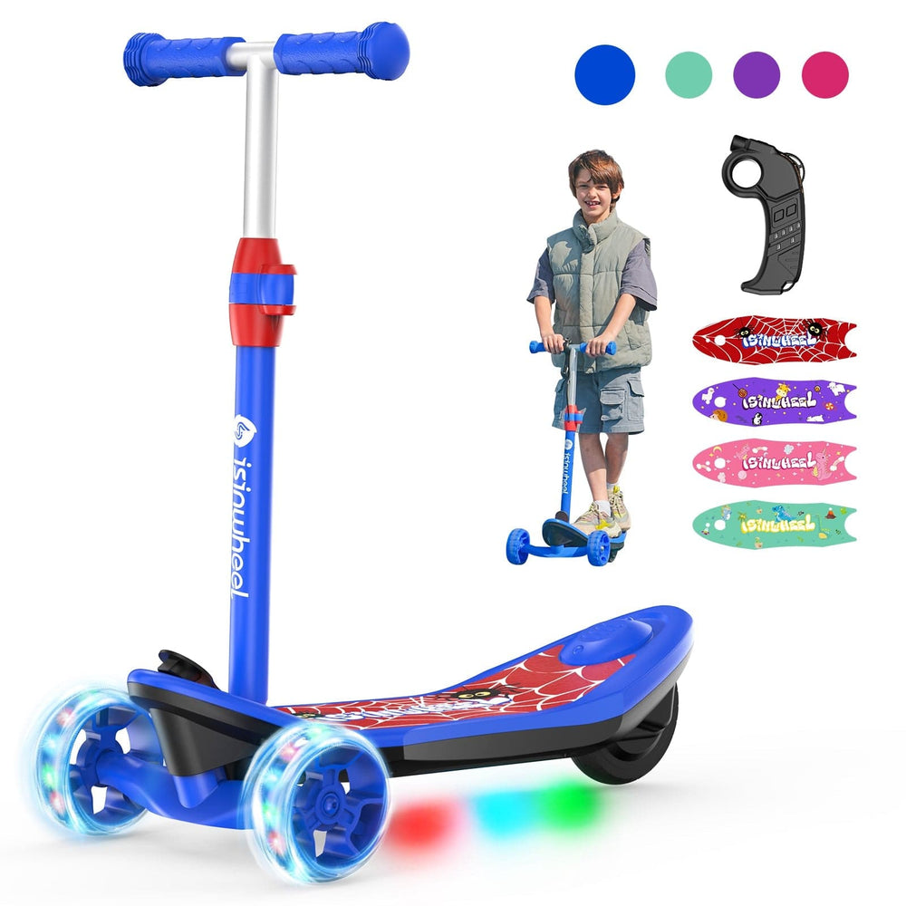 iSinwheel E-Scooter for Kids blue MiniSpider Gyermek Elektromos Roller 100W, CE-Tanúsítvánnyal, 9-15 km Hatótávolságú E-Roller