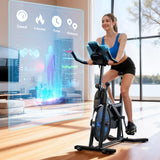 CyberCart Exercise Bike QK116C Szobakerékpár Állítható Mágneses Ellenállással, Otthoni Használatra, Kényelmes Üléssel, Digitális Kijelzővel
