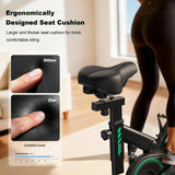 CyberCart Exercise Bike QK118 Szobakerékpár APP-val és Bluetooth-tal, Állítható Mágneses Ellenállású Otthoni Szobakerékpár, Halk Beltéri Kerékpár