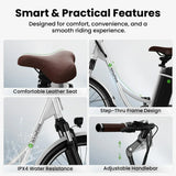CyberCart Commuter E-Bike U2 Városi Elektromos Kerékpár - Női Városi E-Bike, 350W Motor, 55 km Hatótáv, CE-Tanúsítvánnyal
