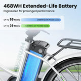 CyberCart Commuter E-Bike U2 Városi Elektromos Kerékpár - Női Városi E-Bike, 350W Motor, 55 km Hatótáv, CE-Tanúsítvánnyal