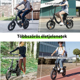 CyberCart Commuter E-Bike U4 elektromos ingázó kerékpár, csúcsteljesítménye 500 W, 88 km hatótávolság, összecsukható e-bike