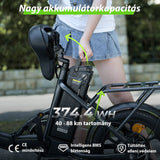 CyberCart Commuter E-Bike U4 elektromos ingázó kerékpár, csúcsteljesítménye 500 W, 88 km hatótávolság, összecsukható e-bike