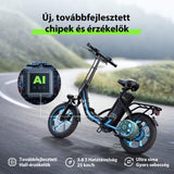 CyberCart Commuter E-Bike U4 elektromos ingázó kerékpár, csúcsteljesítménye 500 W, 88 km hatótávolság, összecsukható e-bike