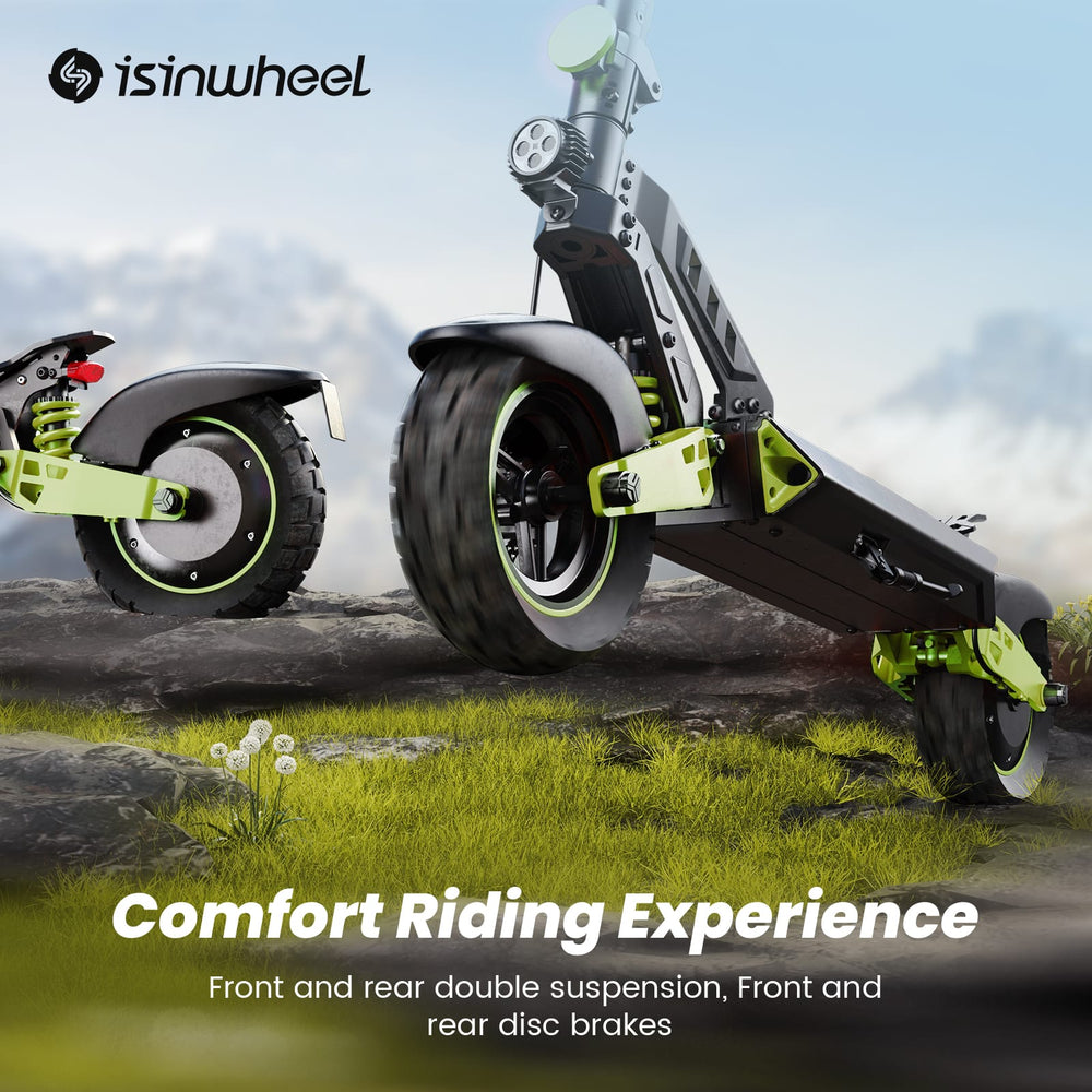 iSinwheel Skuter Elektryczny Terenowy D2 UrbanRover+ Elektromos Roller 1000W Összecsukható Off-Road, 55 km Hatótávolság, Erőteljes Motor