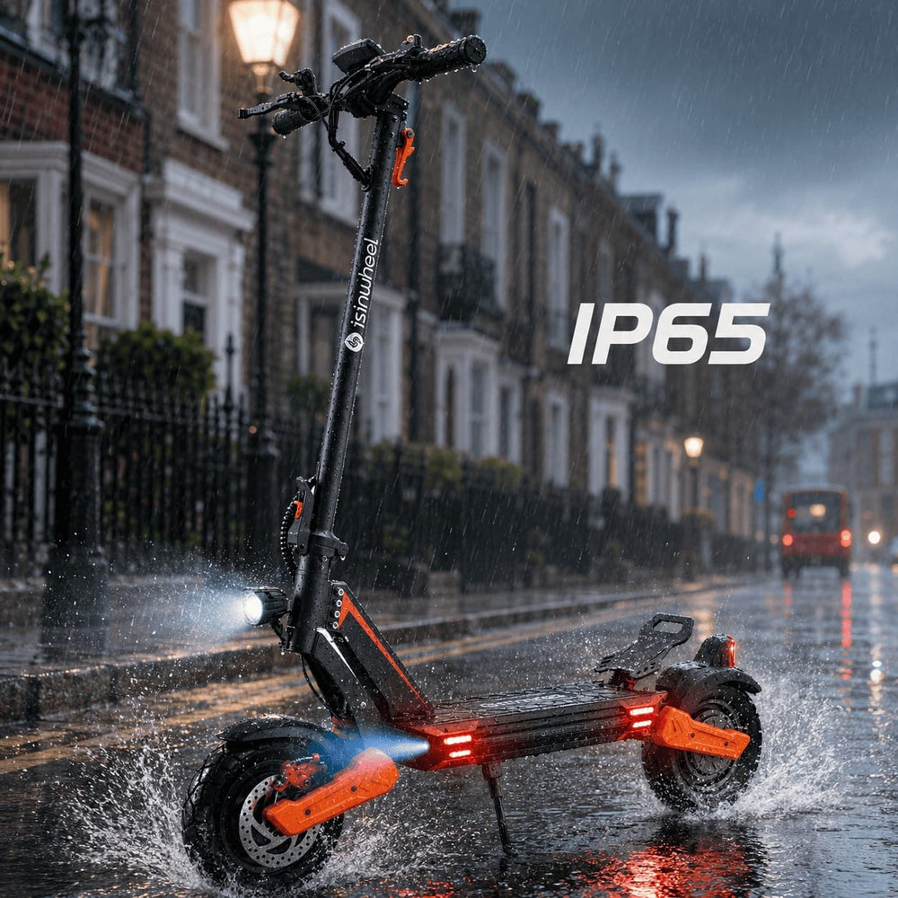 iSinwheel Off-Road E-Scooter GT1 dupla elektromos roller, 800 W × 2 motor, 48 V 13 Ah akkumulátor, 10 hüvelykes gumiabroncsok, 50 km/h maximális sebesség, 55 km hatótávolság, EABS fék + tárcsafék, dupla lengőkaros felfüggesztés