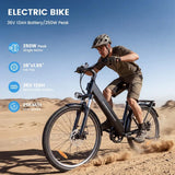 Cybercart UcityS Trekking elektromos kerékpár 36V 13Ah 88km hatótávolság