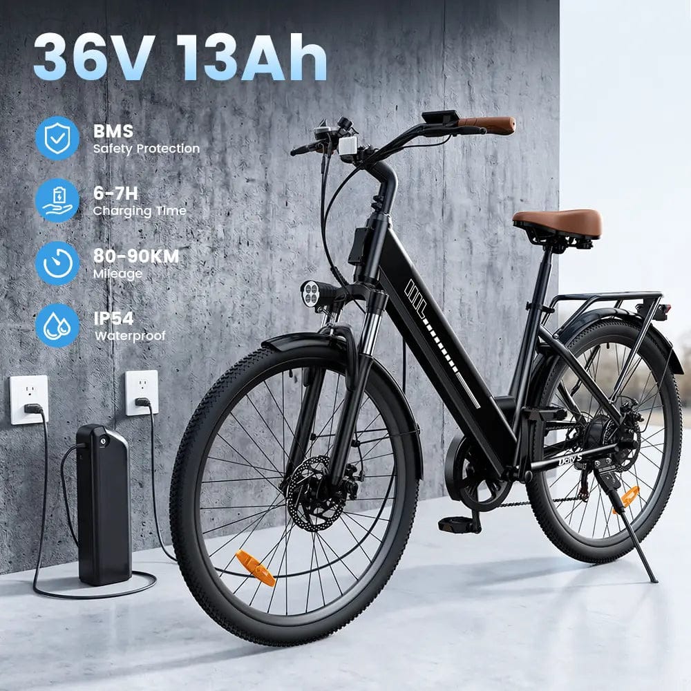 Cybercart UcityS Trekking elektromos kerékpár 36V 13Ah 88km hatótávolság