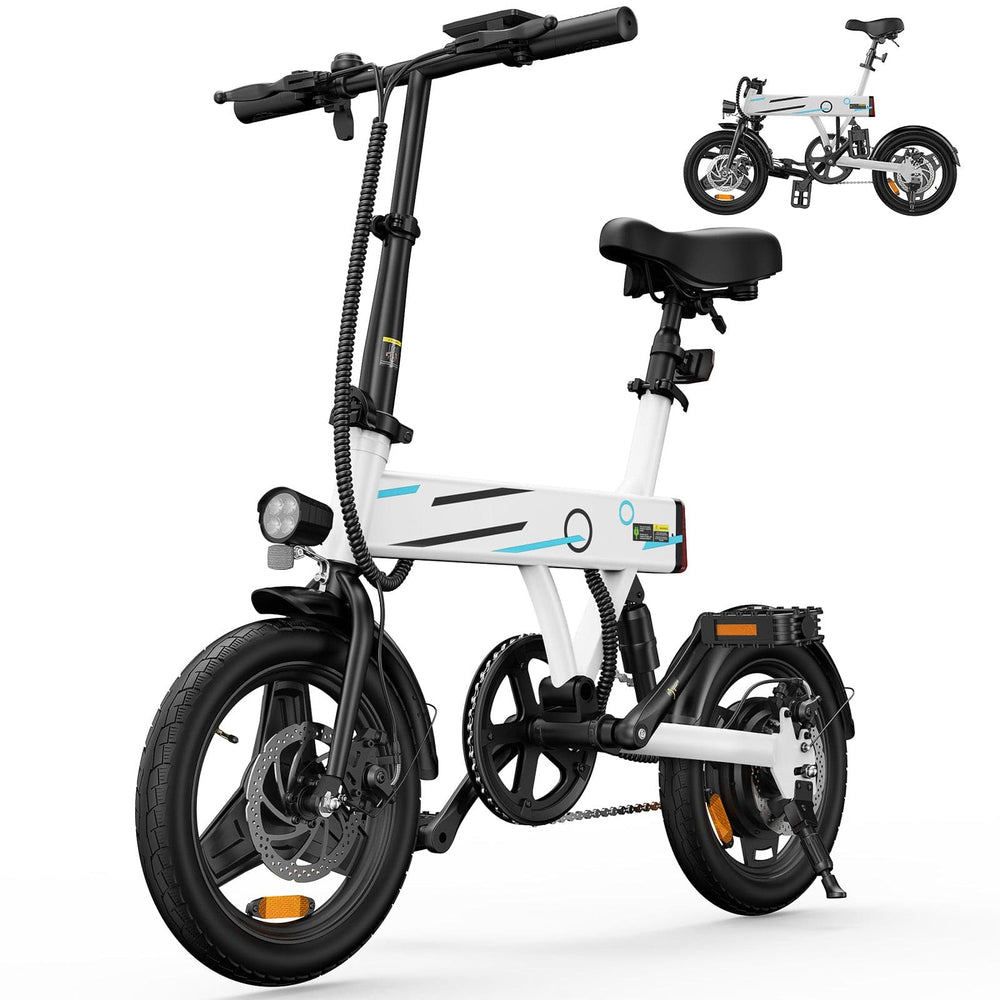 CyberCart Commuter E-Bike white EB1 Elektromos Összecsukható Kerékpár 350W