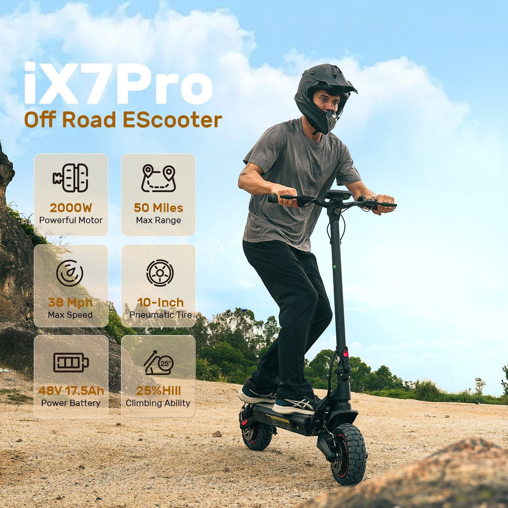 iScooter Off-Road E-Scooter Elektromos roller iX7Pro 2×1000W, dupla motor, összecsukható, terepre tervezett e-roller
