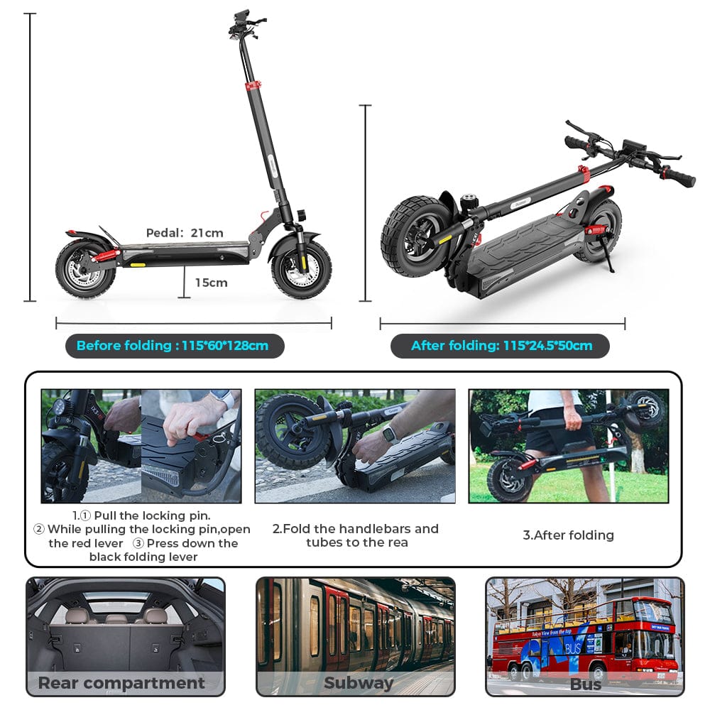 iScooter Off-Road E-Scooter iX3 iX3 elektromos roller, 800 W, összecsukható, terepre alkalmas e-roller