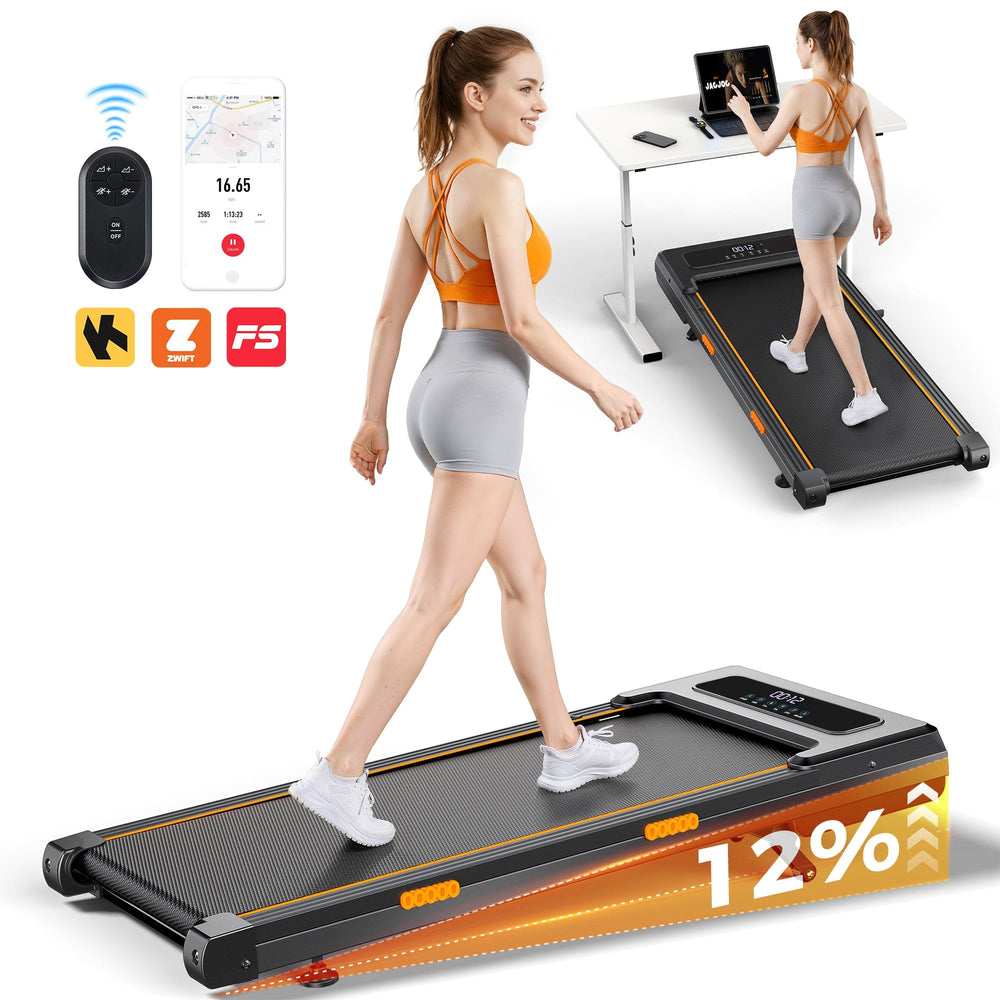 Jagjog Home Treadmill JagJog JT32 AdaptTrek Futópad 12%-os Automatikus Emelkedéssel, Futószalag Álló Asztal Intelligens Alkalmazással, 180 kg Teherbírás