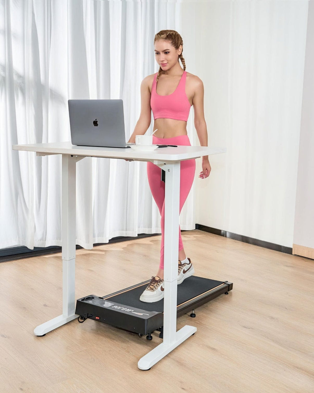 Jagjog Home Treadmill JT31 Otthoni Futópad Korlát Nélküli Kompakt Sétálópad 1-6 km/h CE-Tanúsítvánnyal Rendelkező Elektromos Sétálógép APP-pal