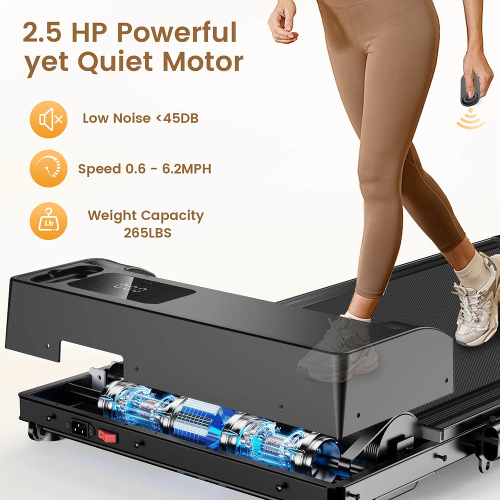 Jagjog Home Treadmill black-1 JT51 Otthoni Futópad Helytakarékos Összecsukható Kompakt Sétálópad Kormánnyal 10 km/h CE-Tanúsítvánnyal Rendelkező Elektromos