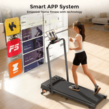 Jagjog Home Treadmill JT52 JT52 Otthoni Futópad APP-kapcsolattal, Összecsukható Kompakt Sétálópad 12 km/h, CE-tanúsítvánnyal Rendelkező Elektromos Sétálógép