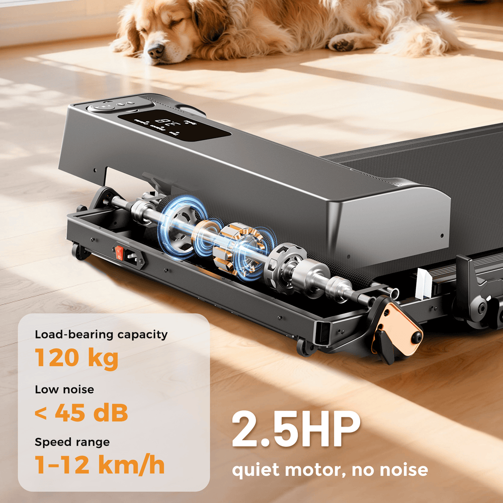 Jagjog Home Treadmill JT52 JT52 Otthoni Futópad APP-kapcsolattal, Összecsukható Kompakt Sétálópad 12 km/h, CE-tanúsítvánnyal Rendelkező Elektromos Sétálógép