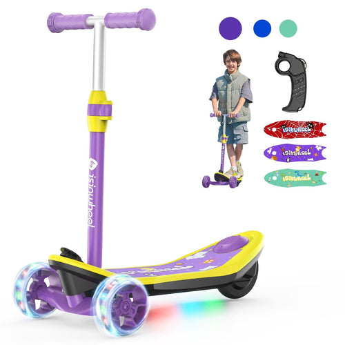 iSinwheel E-Scooter for Kids purple MiniSpider Gyermek Elektromos Roller 100W, CE-Tanúsítvánnyal, 9-15 km Hatótávolságú E-Roller