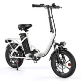 CyberCart Commuter E-Bike Fehér U4 elektromos ingázó kerékpár, csúcsteljesítménye 500 W, 88 km hatótávolság, összecsukható e-bike